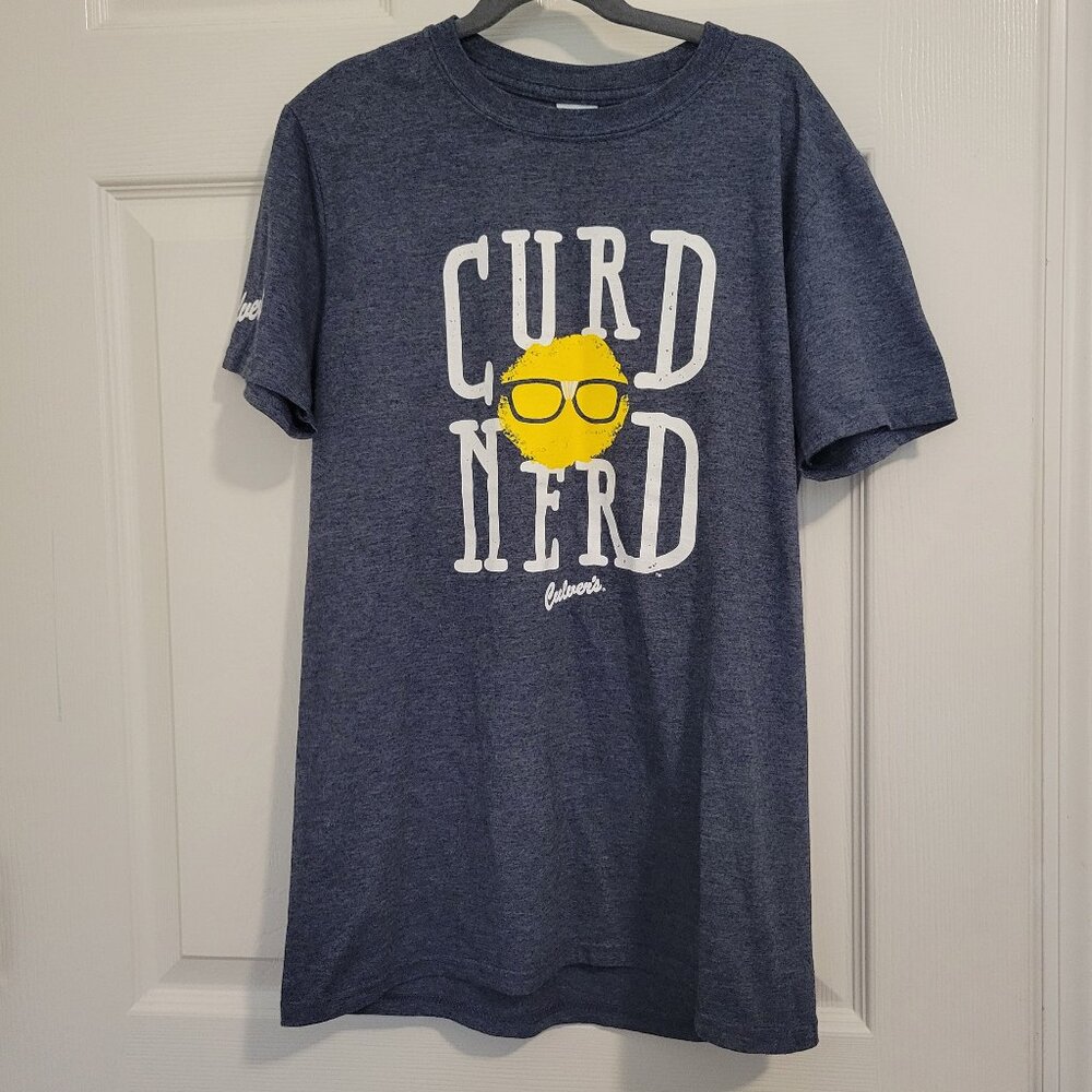 Curd Nerd Cheese Lovers T-shirt L Blue Unisex- Size Small